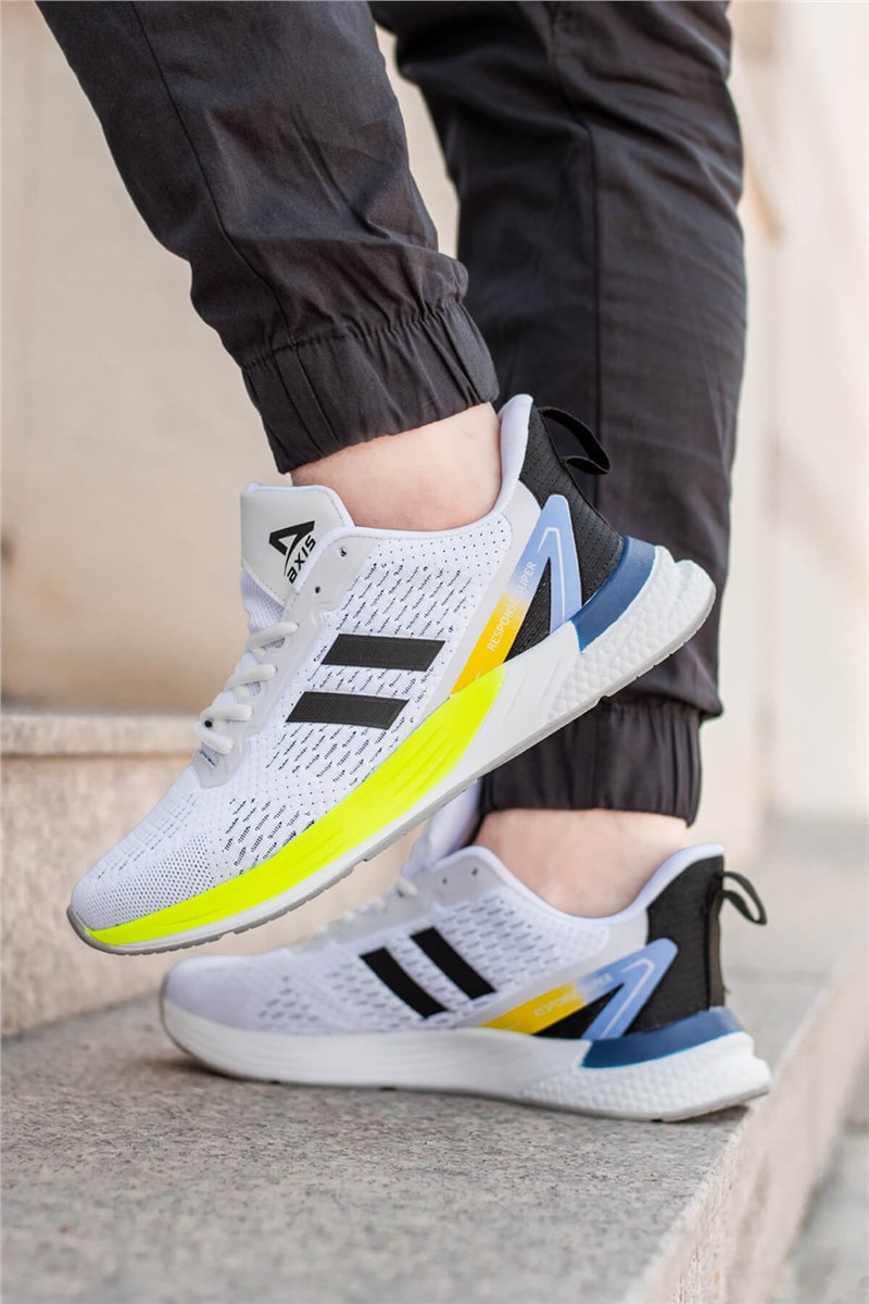 sneakers white yellow
