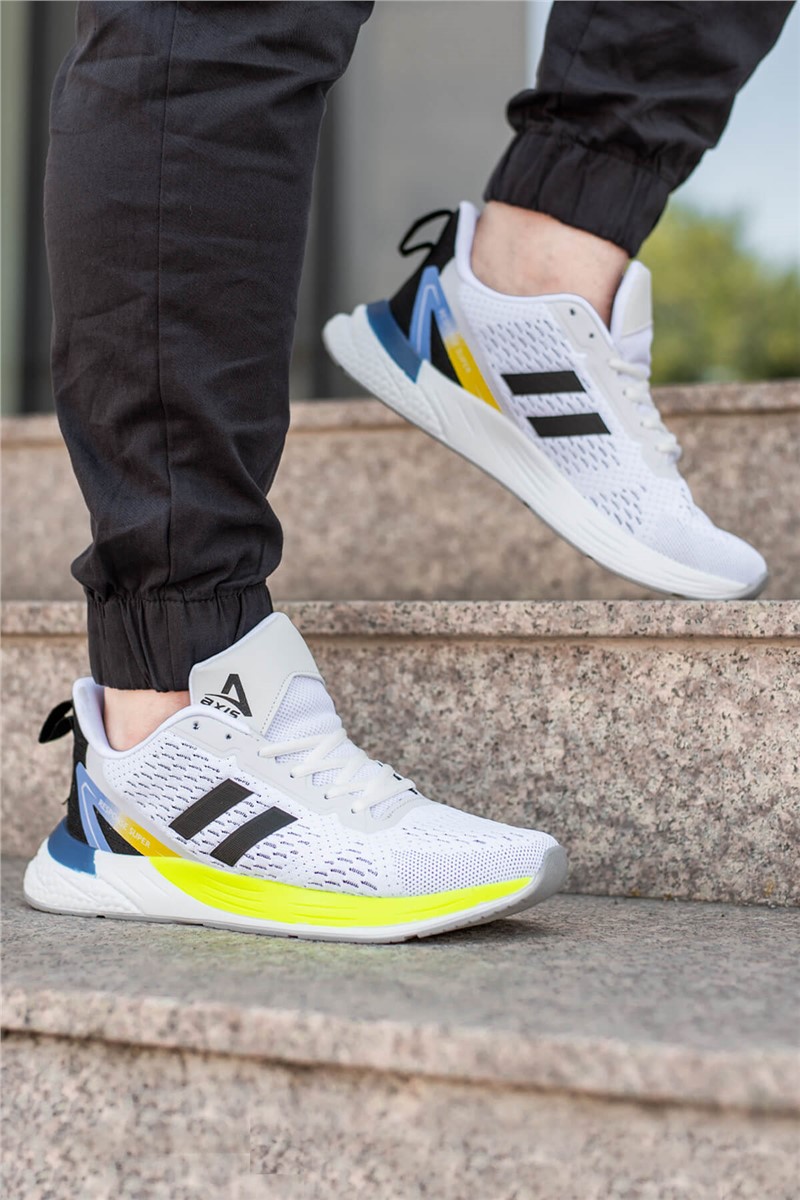 sneakers white yellow