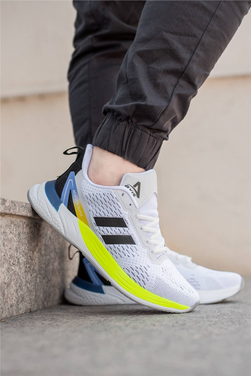 sneakers white yellow