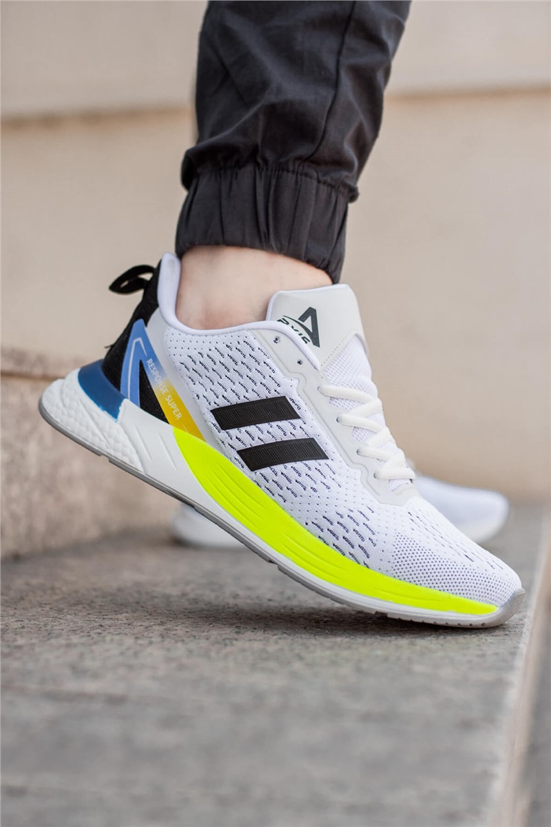 sneakers white yellow