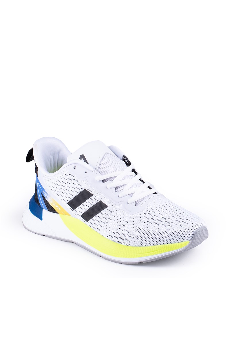 sneakers white yellow