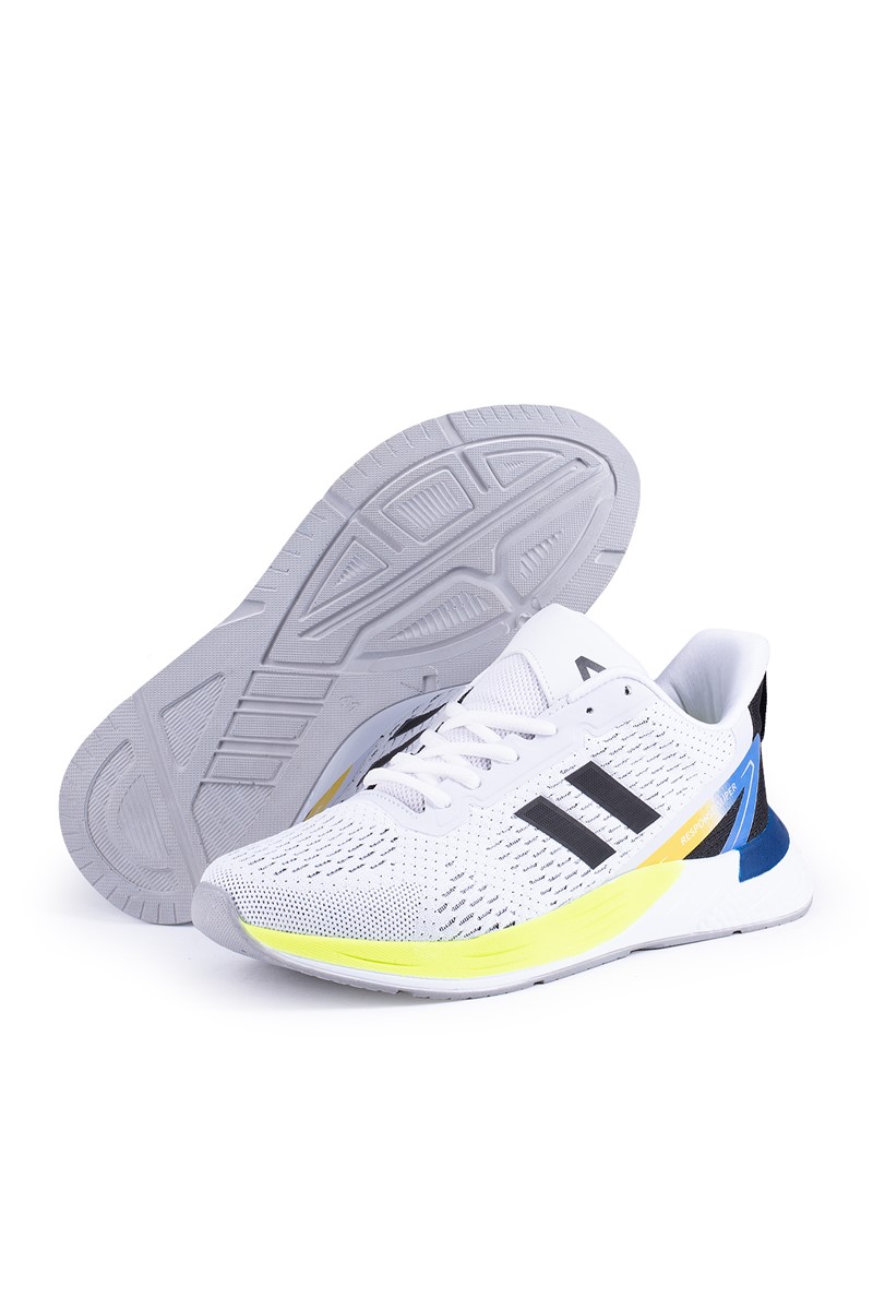 sneakers white yellow