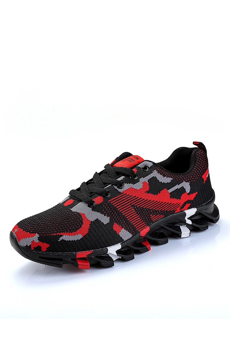 Men's Trainers - Camouflage, Red #202174