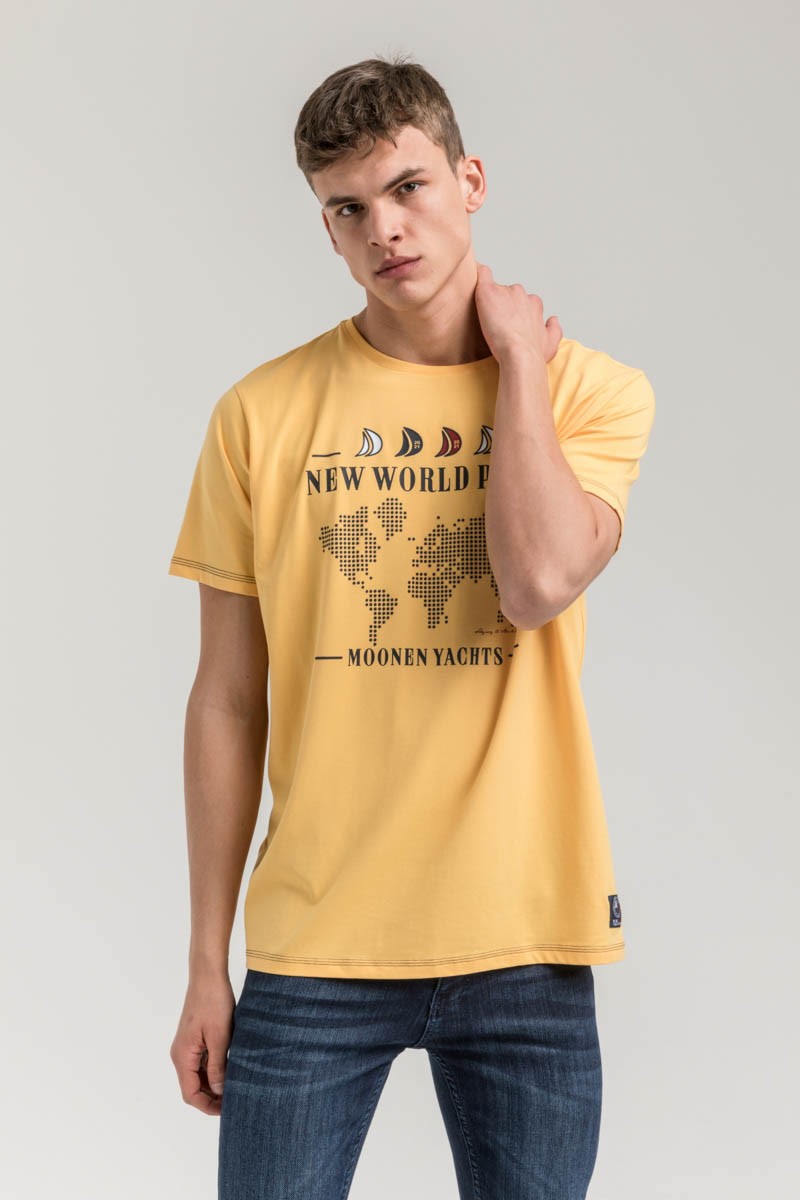 New World Polo Men's T-Shirt - Mustard #2021528