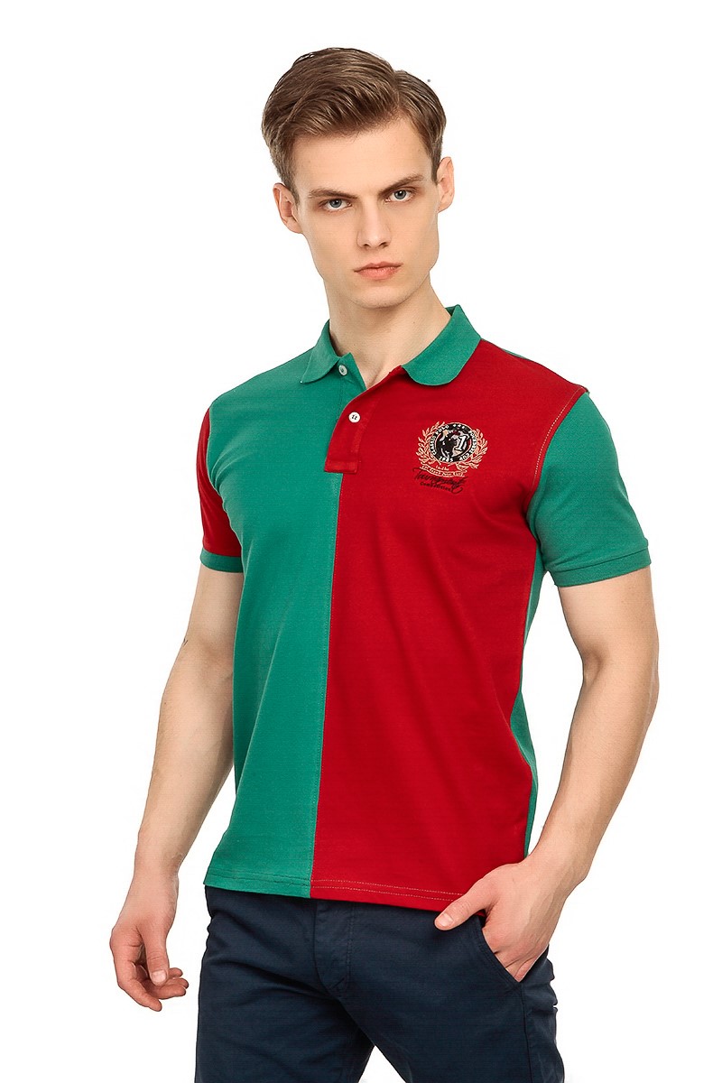 GPC POLO Herren T -Shirt  - rot und grün 21156894