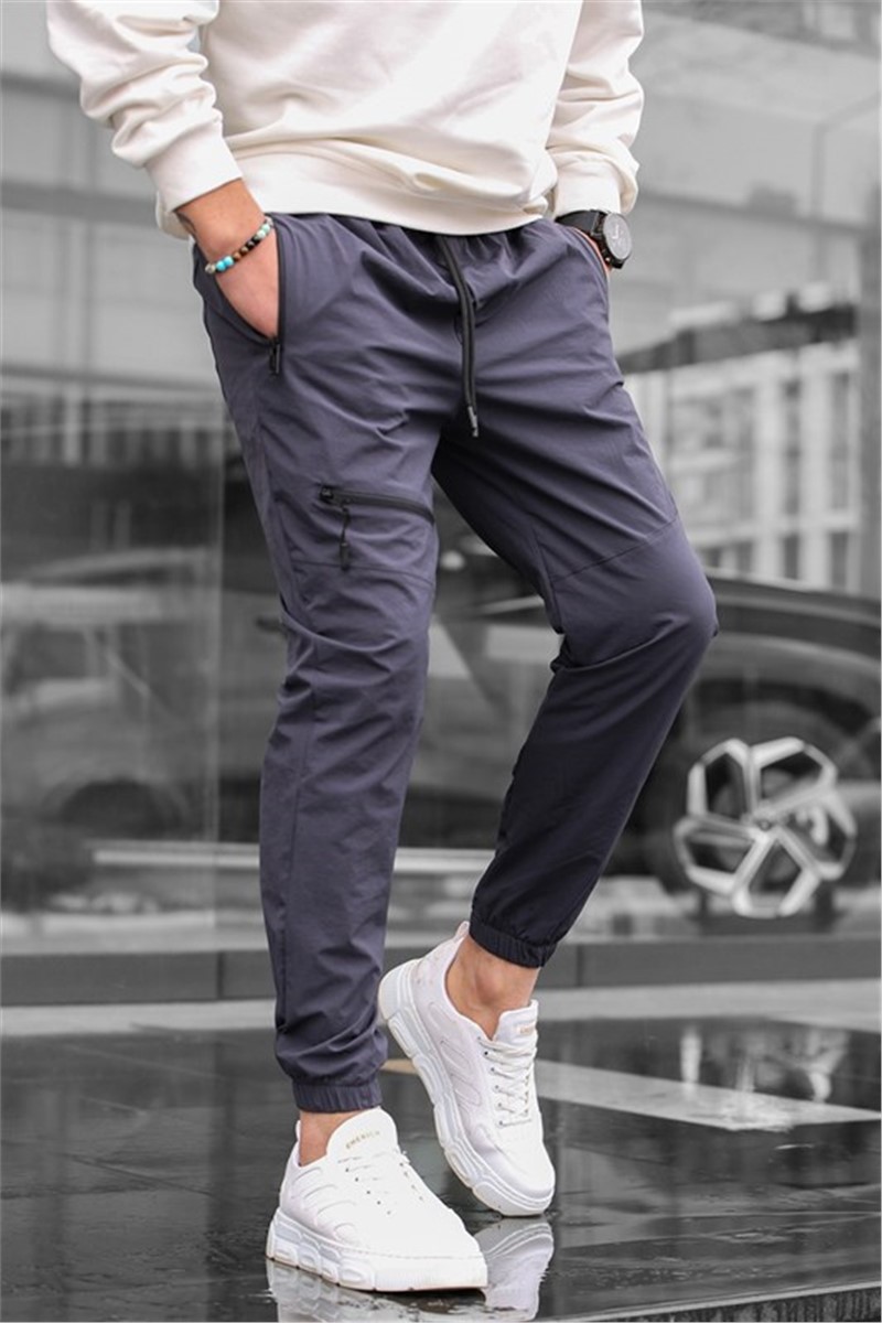 Men's sports pants - Smoky gray #328772