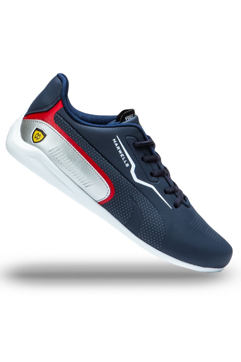 Sneakers Uomo - Blu Navy,Rosso #2021004