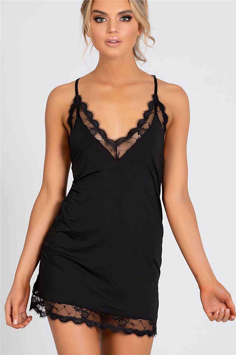 Lace nightgown - Black # 310343