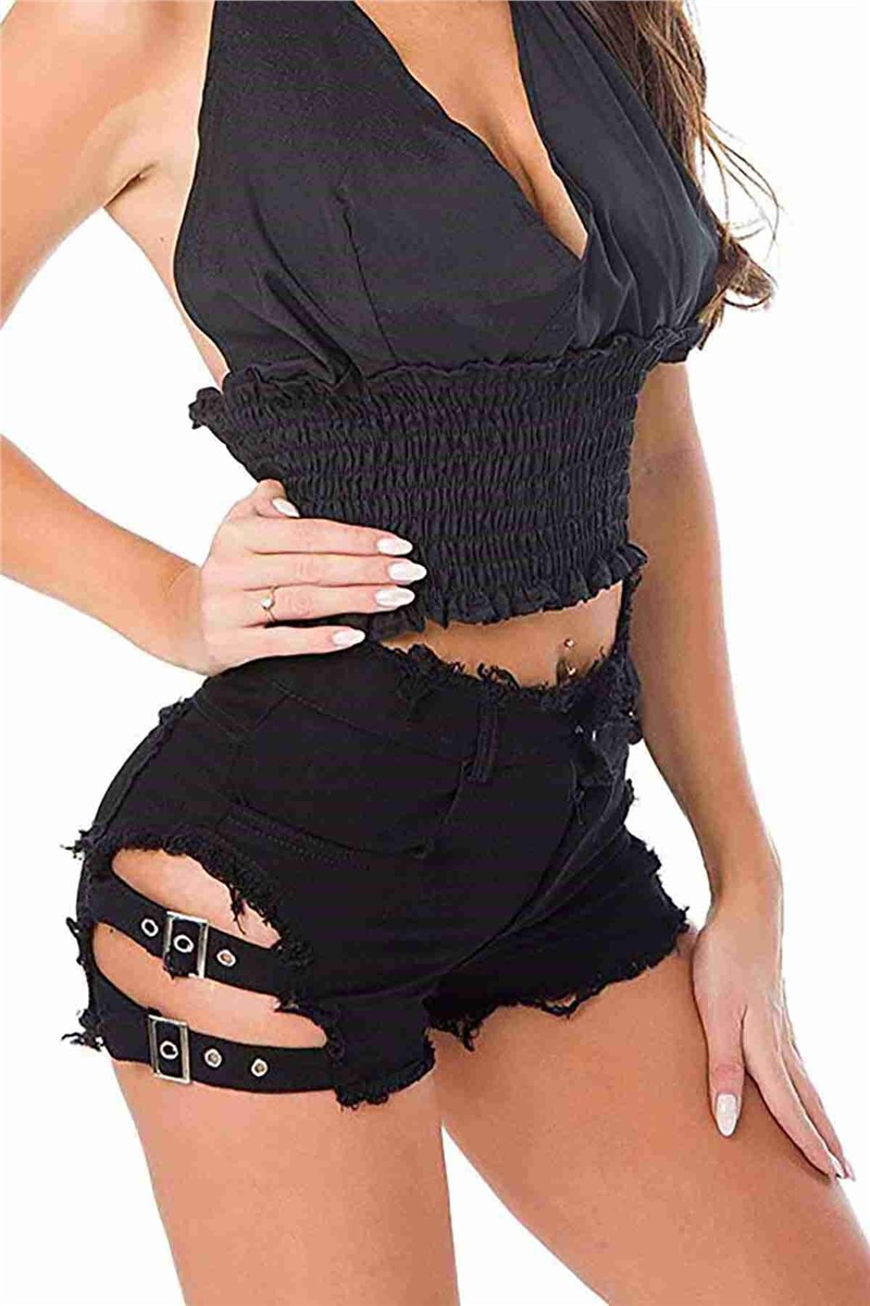 Women's mini shorts - Black # 311099