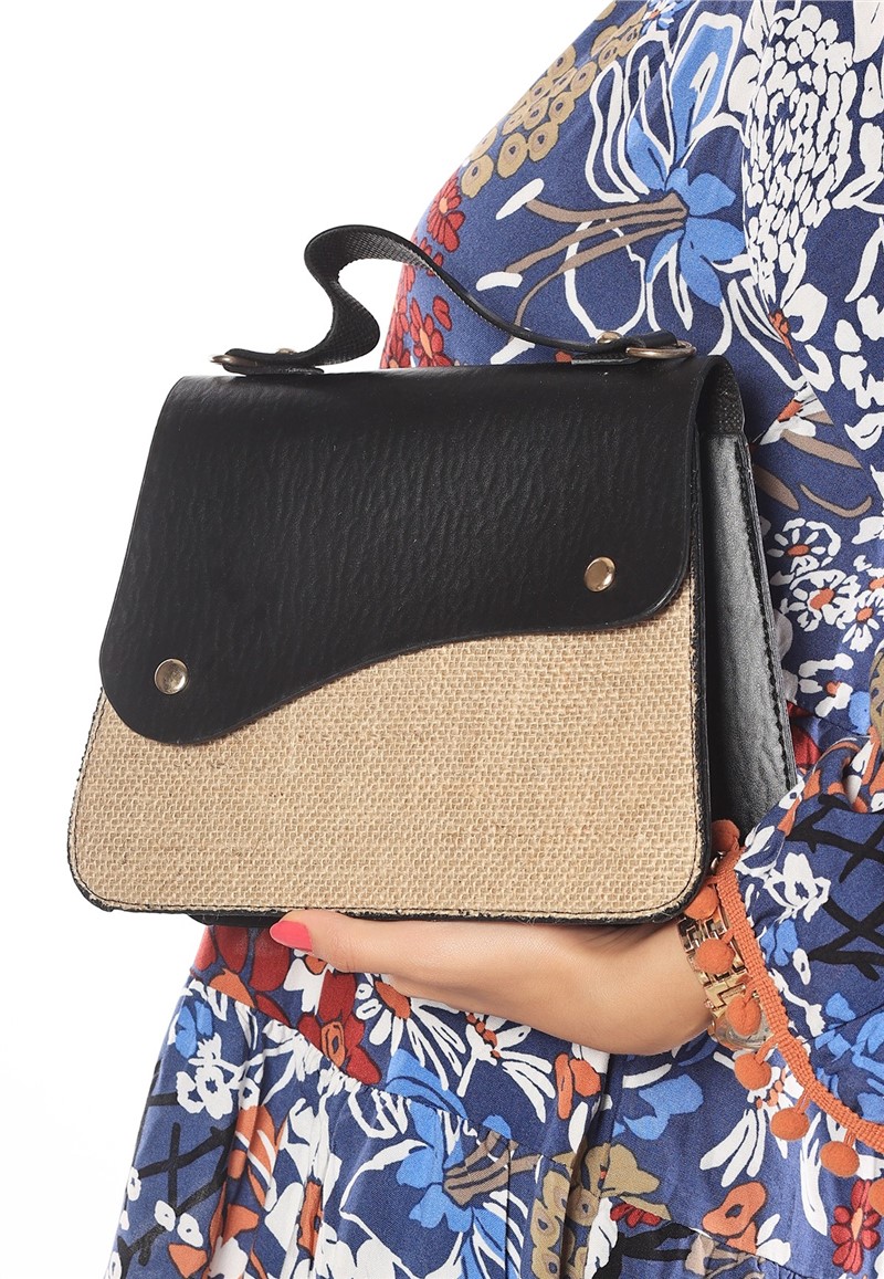 Women's Short Handle Casual Bag - Black #367065
