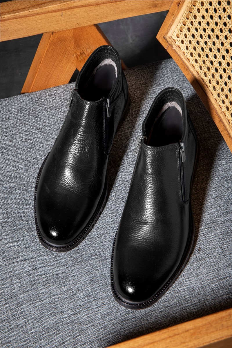 Ducavelli Men's Genuine Leather Boots - Black #363787