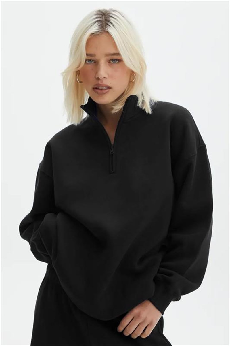 Women's Oversize Sweatshirt MG1933 - Black #403011