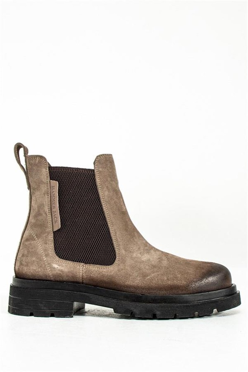 Men's Natural Suede Boots 102 22550-M - Dark Beige #395570