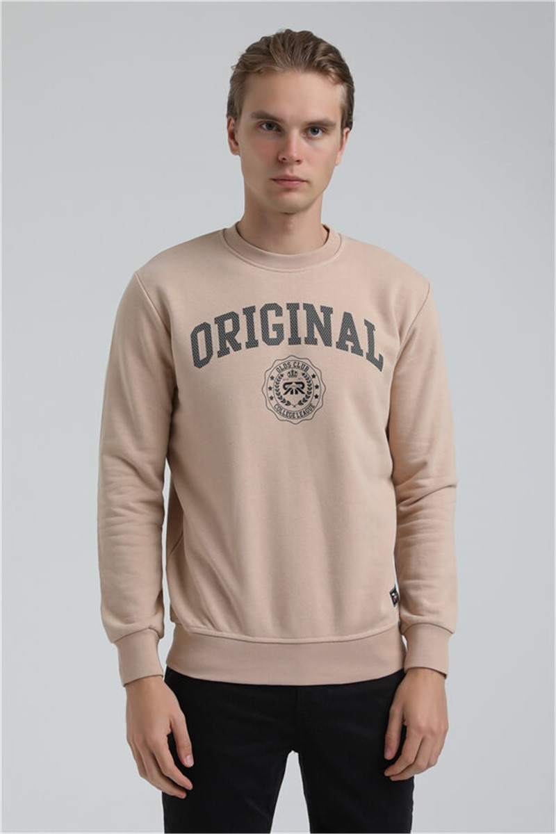 Muška Slim Fit dukserica 22FWM60132 - bež #361780