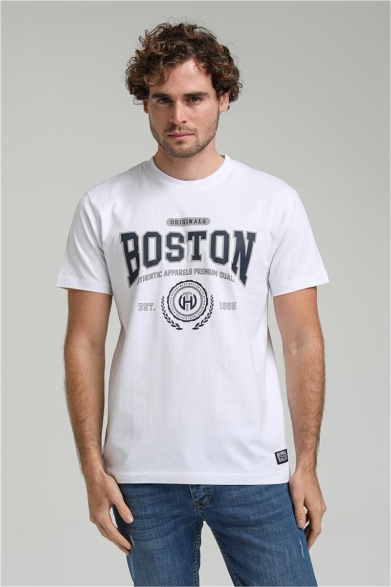 Men's Slim Fit T-Shirt 23SSM20287 - White #371582