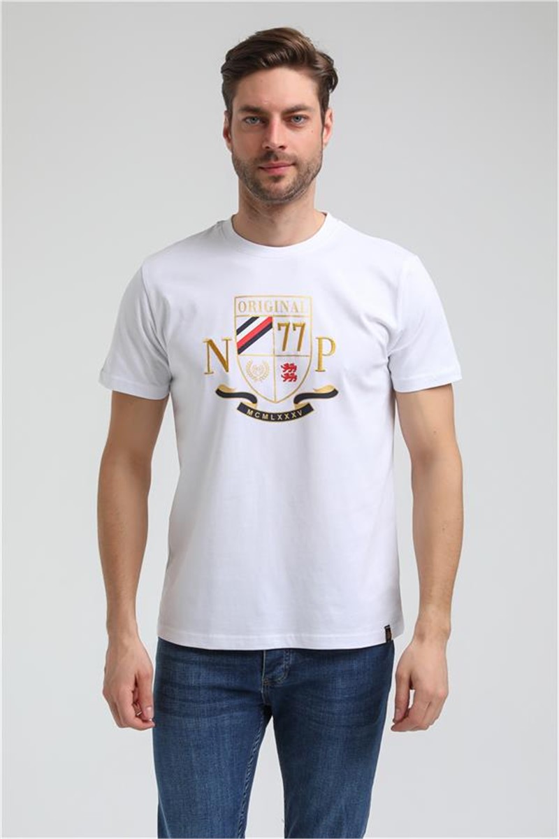 Men's Slim Fit T-Shirt 23SSM20313 - White #371427