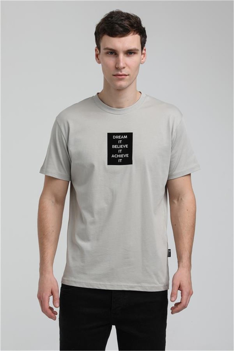 Men's Slim Fit T-Shirt 23SSM20288 - Gray #371572