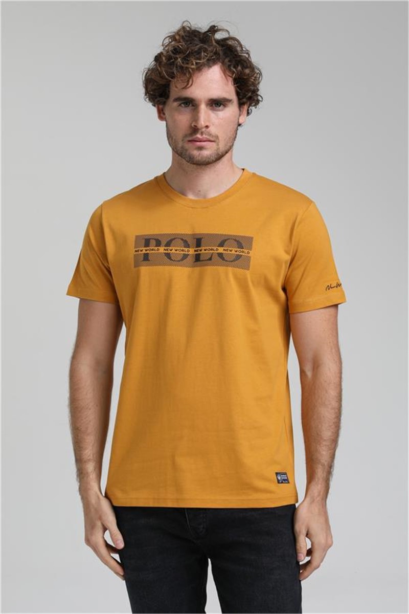 Men's Slim Fit T-shirt 23SSM20297 - Mustard Color #371518