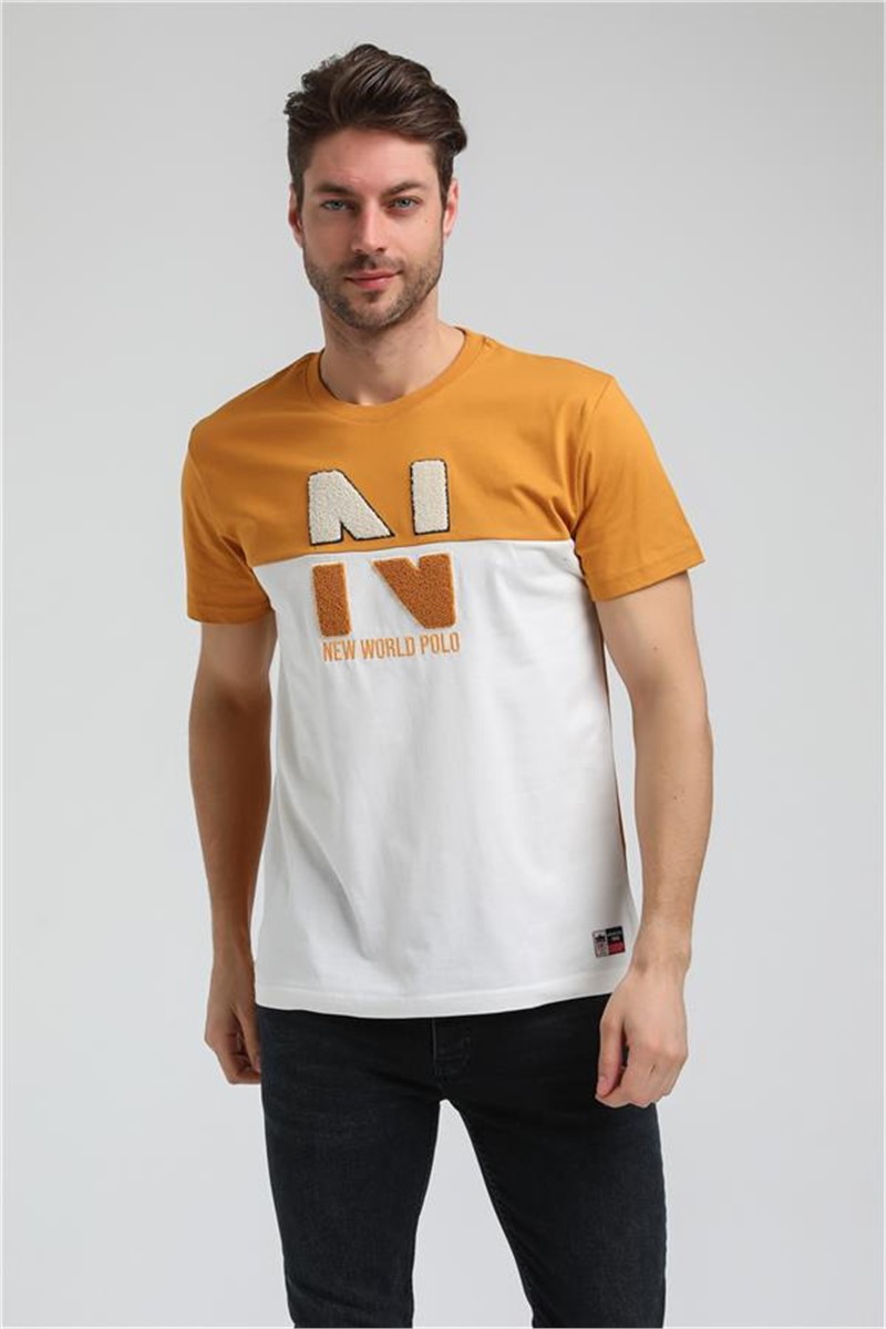 Men's Slim Fit T-shirt 23SSM20316 - Mustard Color #371410