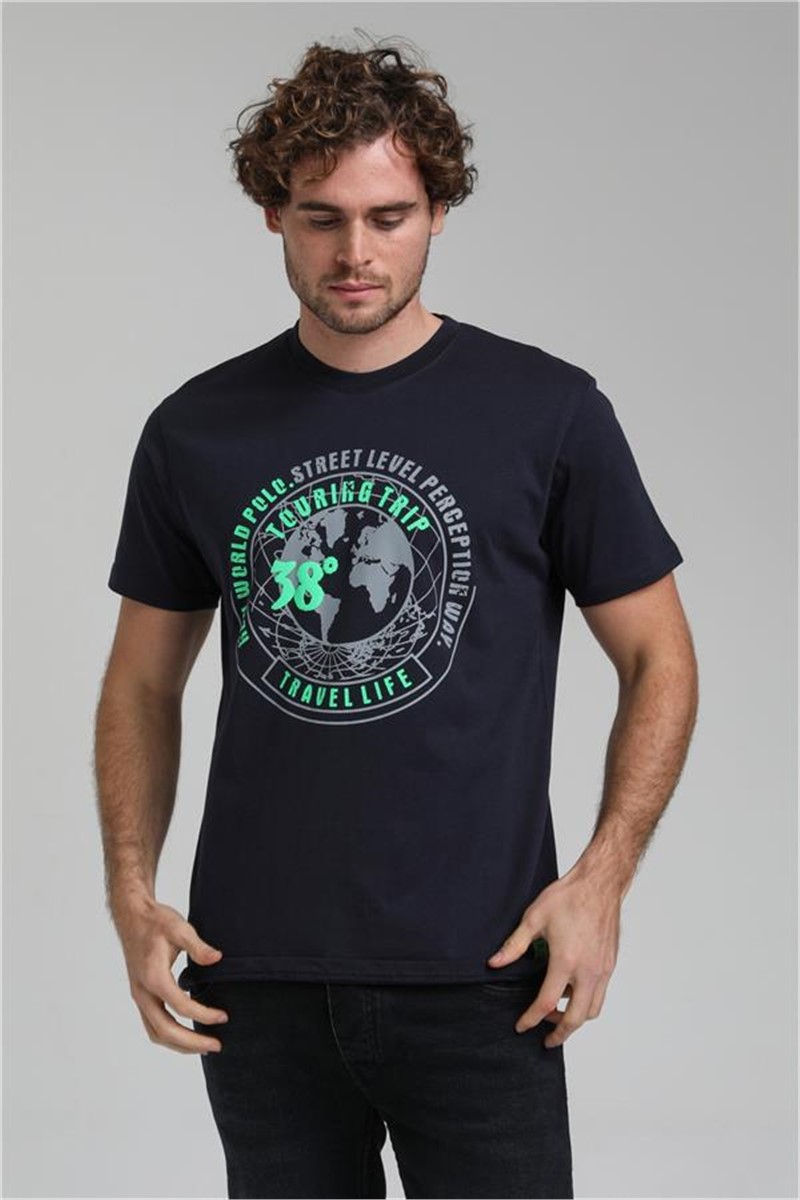 Men's T-Shirt 23SSM20292 - Dark Blue #371550