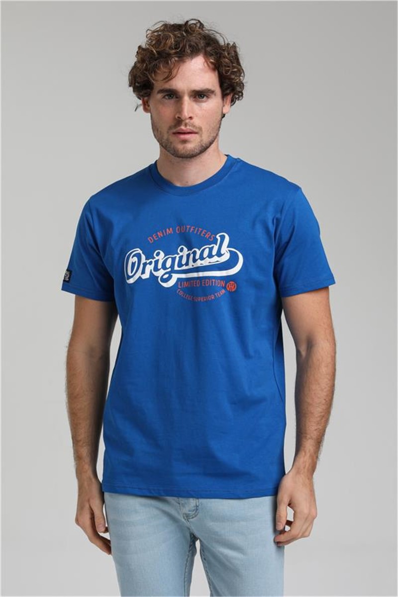 Men's T-Shirt 23SSM20286 - Bright Blue #371585