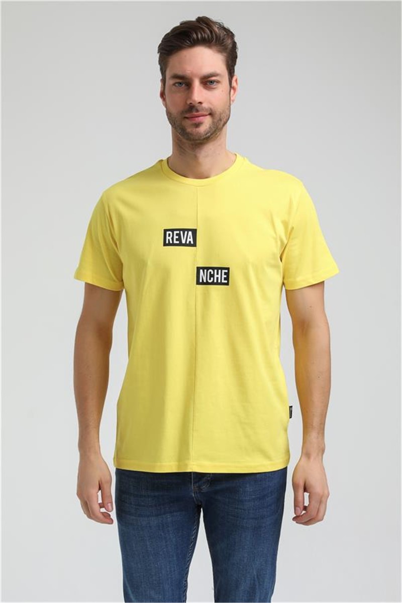 Camiseta Masculina Slim Fit 23SSM20289 - Amarela #371567