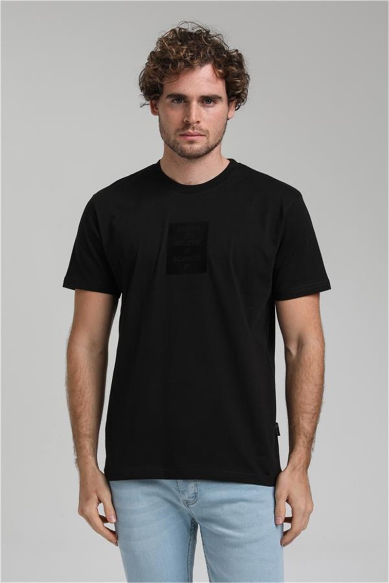 Men's Slim Fit T-Shirt 23SSM20288 - Black #371575