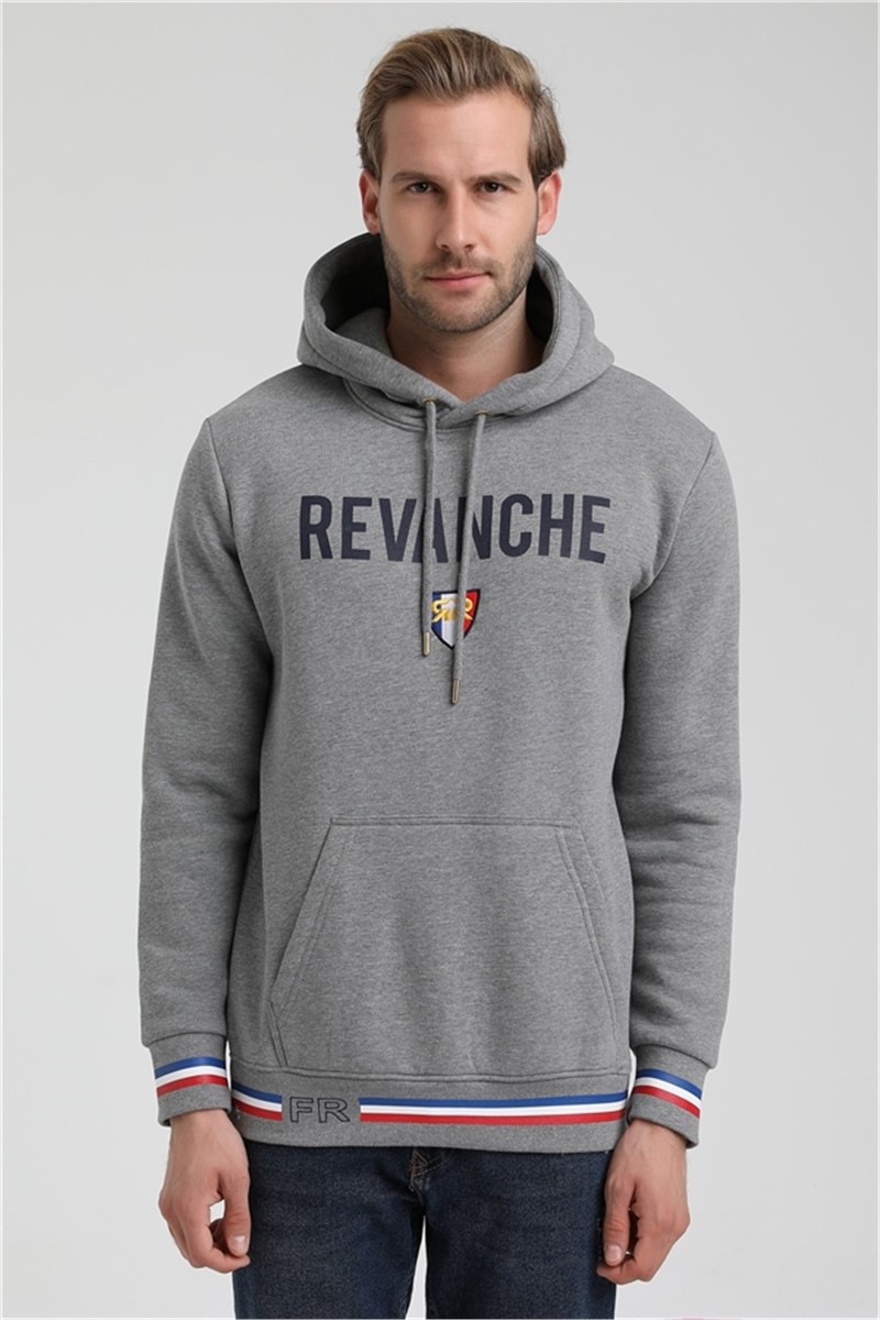 Felpa slim fit da uomo 22FWM64036 - Grigio #362747