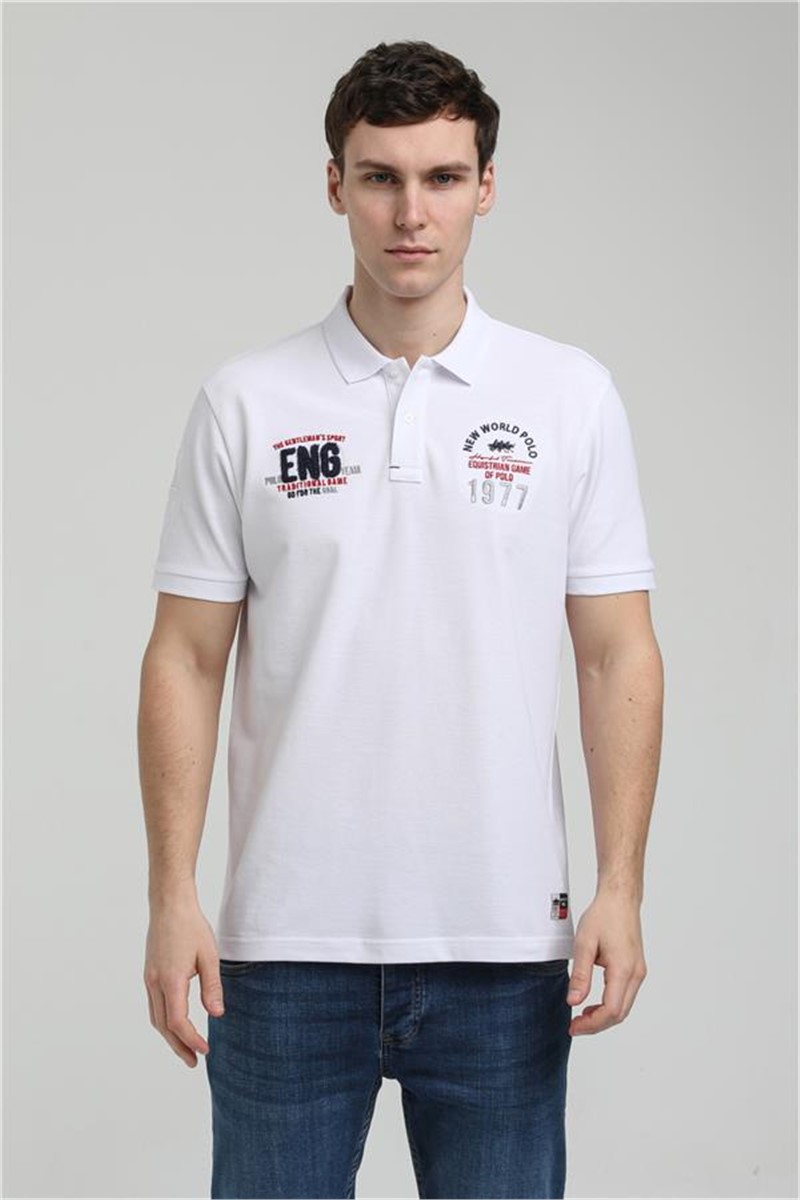 Men's T-Shirt with Collar 23SSM10256 - White #371654