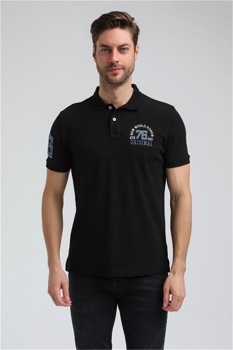 Men's Collar T-Shirt 23SSM10254 - Black #371660