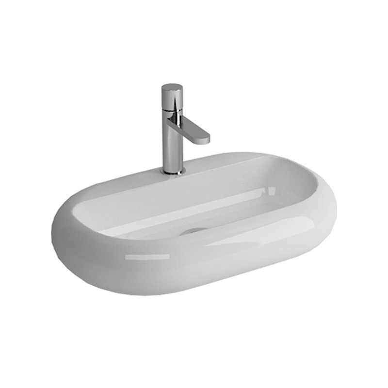 Newarc Elips Countertop Sink 66cm - White #342558