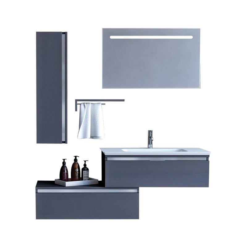 NPlus Toledo Fürdőszobagarnitúra 160 cm - Antracit #336010