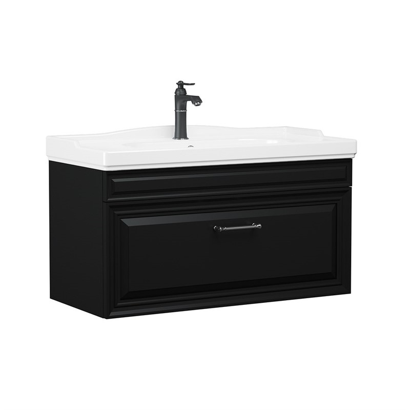 Mobile Bagno Orka Design 105 cm - Nero Opaco #339817