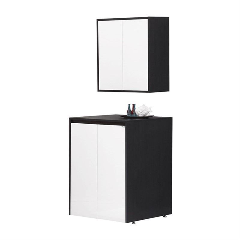 Orka Sedir horní úložná skříňka 70 cm – černo-bílá #336602