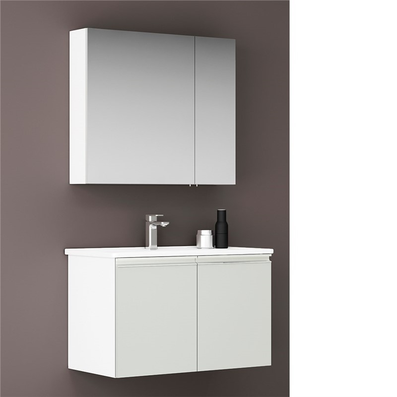 Orka Terme Bathroom Cabinet 80 cm - White #336638