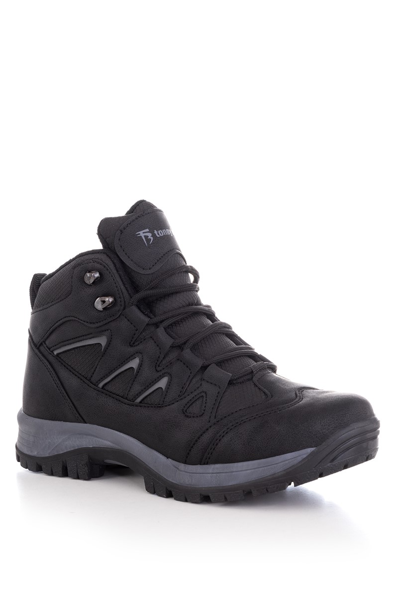 Tonny Black Unisex Hiking Boots - Black #273583