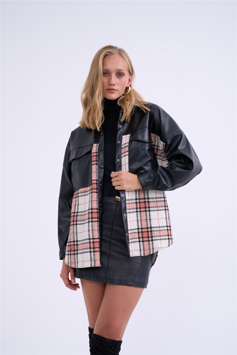 Damska koszula-kurtka - Czarna 316516