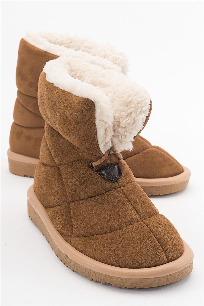 Women's Suede Snow Boots with Non-Slip Sole - Taba #405031