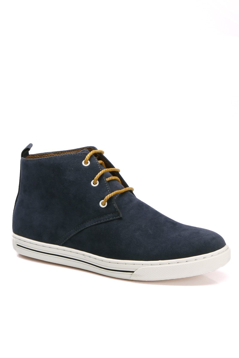 Zamszowe ciemno niebieskie buty męskie 45828