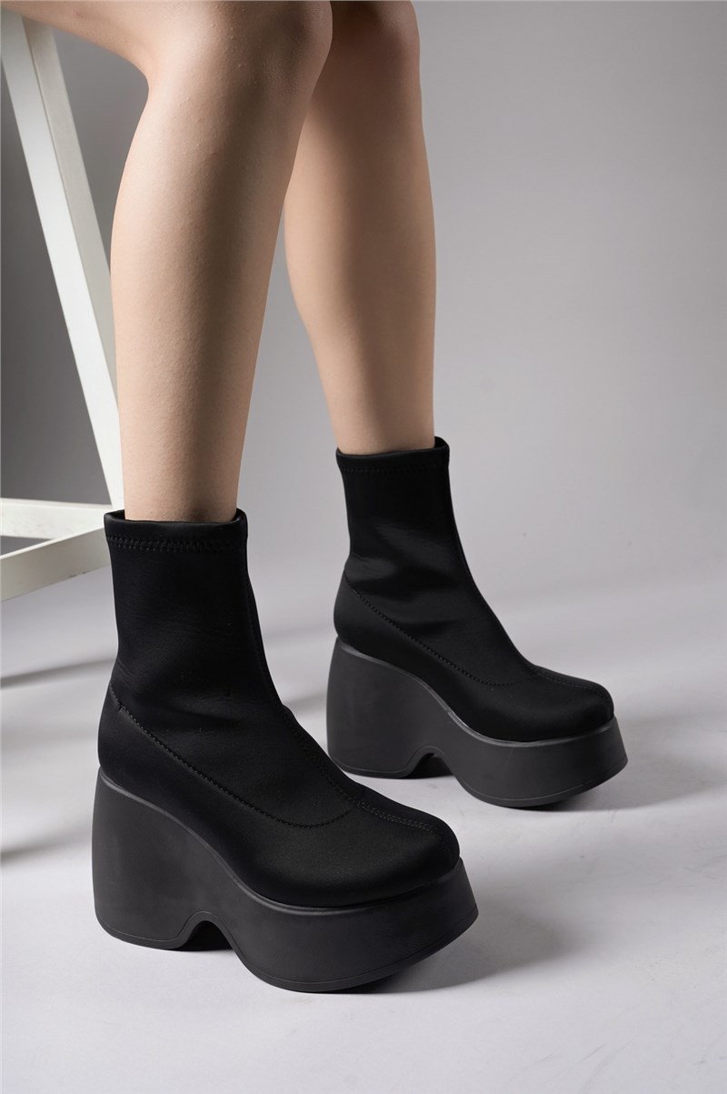 Women's Platform Boots 00121604 - Black #404349