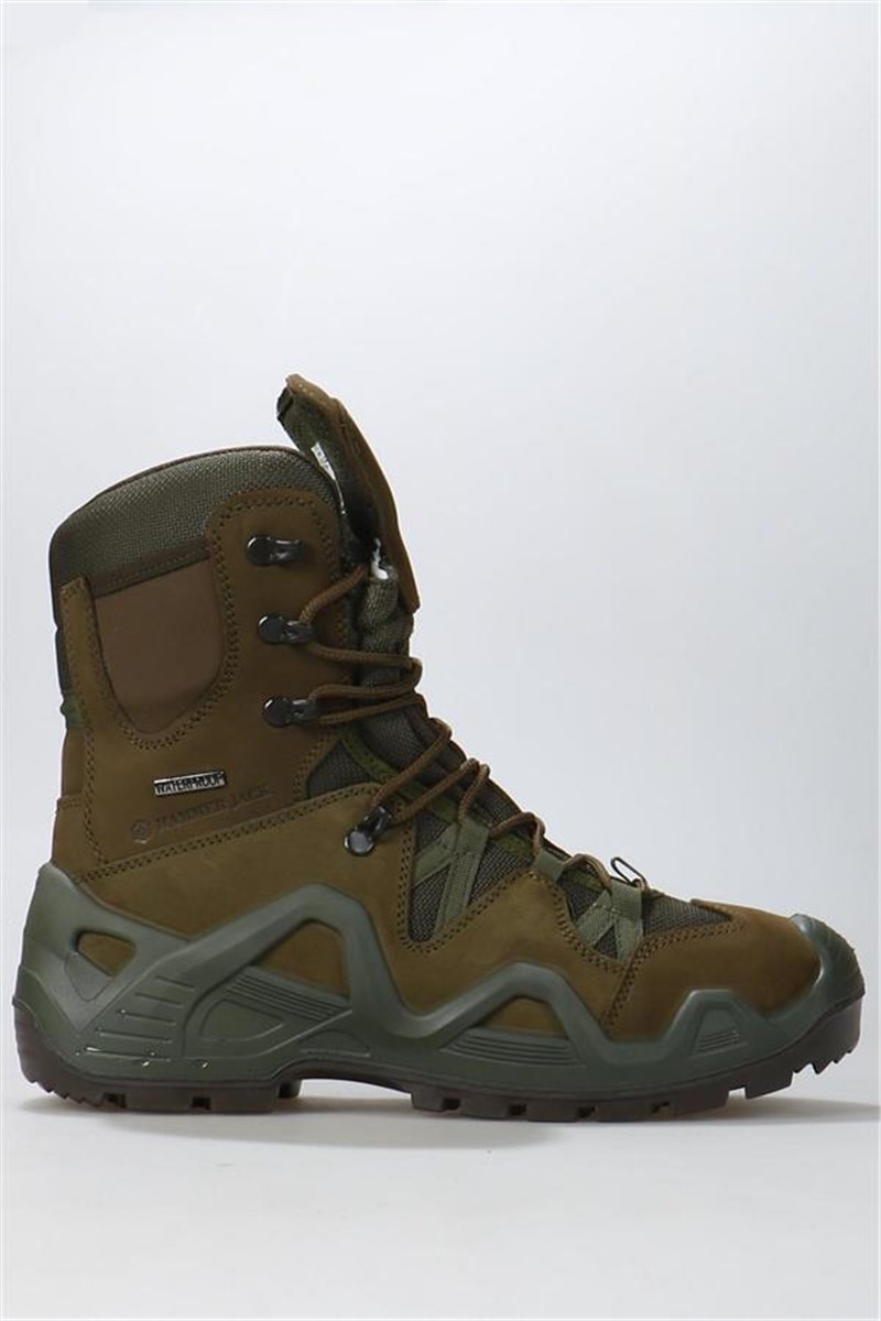 Men's Genuine Leather Waterproof Boots 590 21100-M - Khaki #395671