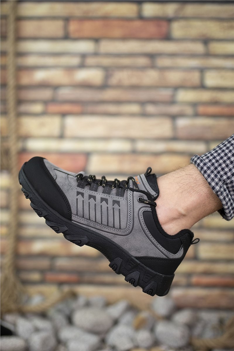 Botas de caminhada masculinas 00121180 - cinza com preto #325316