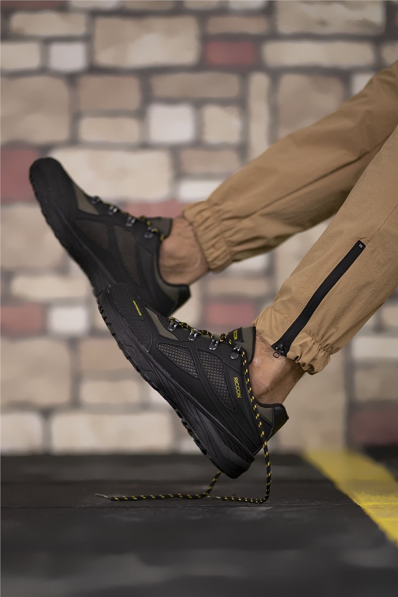 Unisex hiking shoes 00128030 - Black with khaki # 326024