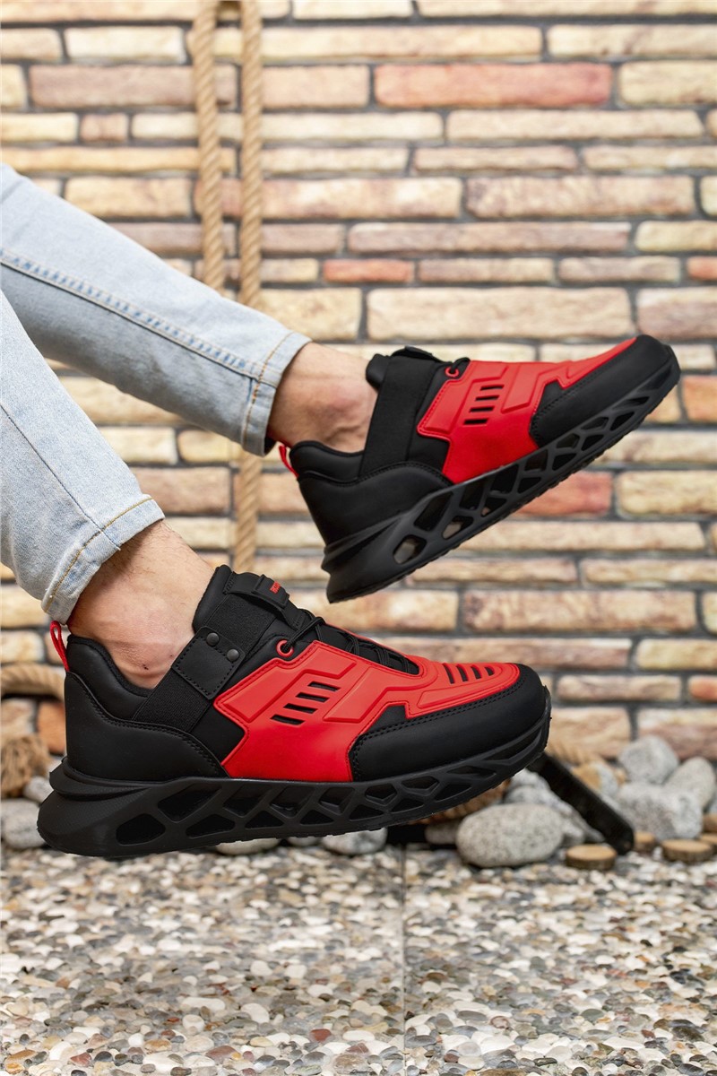 Calçados Esportivos Masculinos 00122021 - Preto com Vermelho #325459