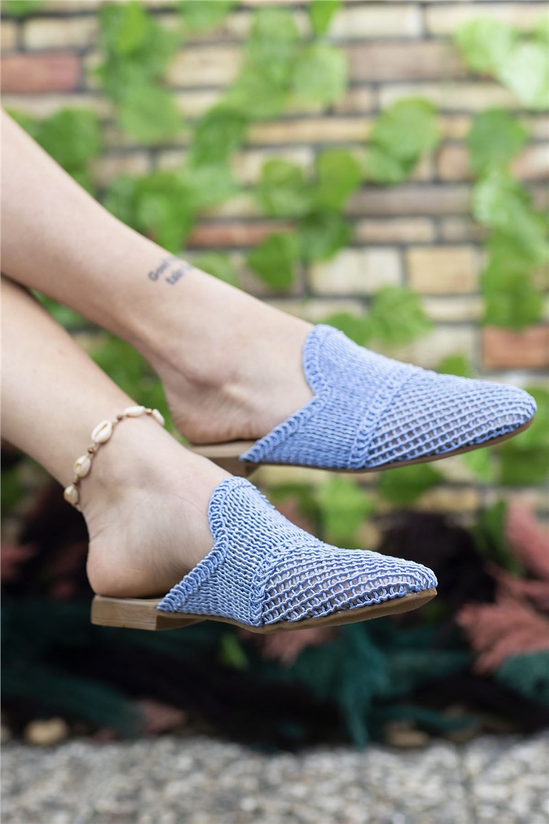 Women's slippers 001202 - Light blue #325737