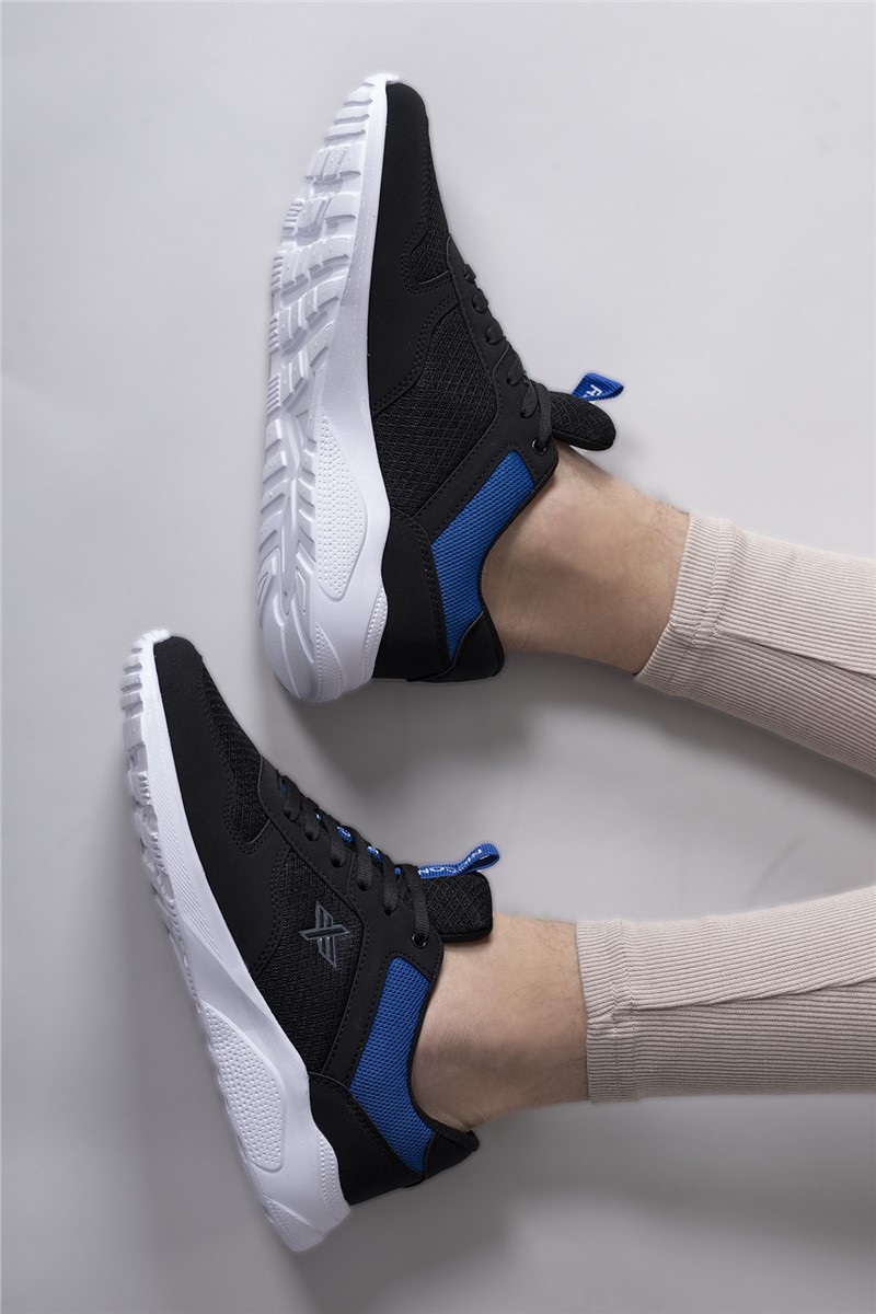 Unisex sports shoes 00124039 - Black with Blue #329053