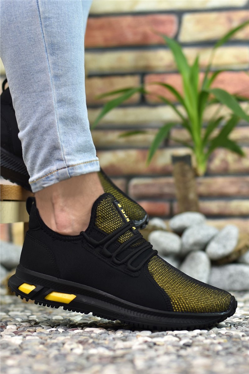 Calçados Esportivos Masculinos 0012MARCO - Preto com Amarelo #325143