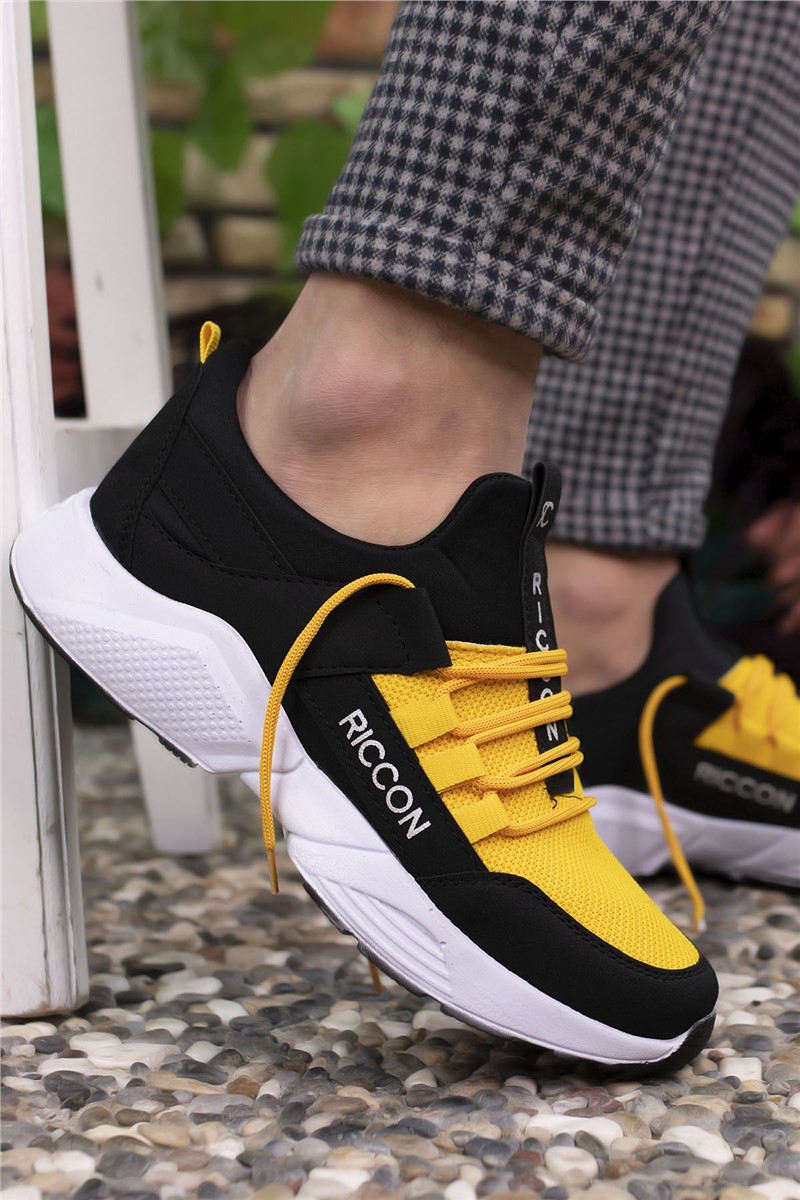 Unisex Sport Shoes 0012072 - Black with Yellow # 325205