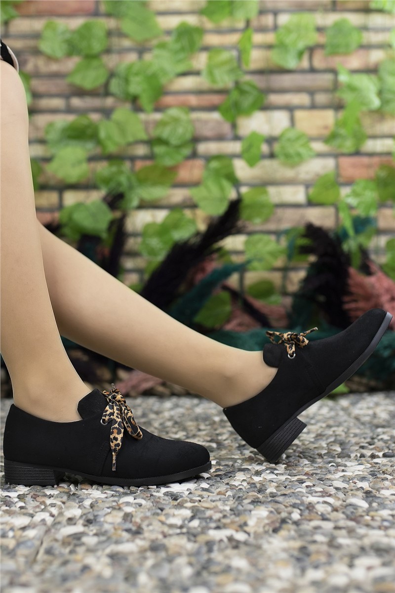 Women's casual suede shoes 0012207 - Black # 325577