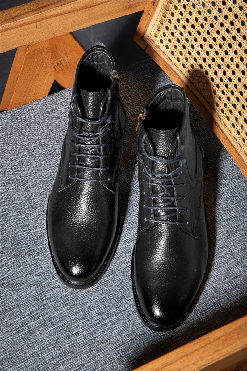 Ducavelli Men's Genuine Leather Casual Boots - Black #363790
